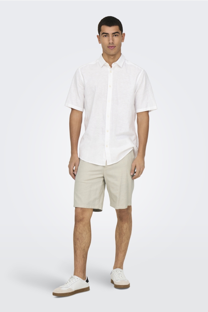 ONSMARK 0011 COTTON LINEN SHORTS NOOS 22024940 SILVER LINING